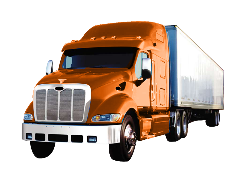 the truck is orange