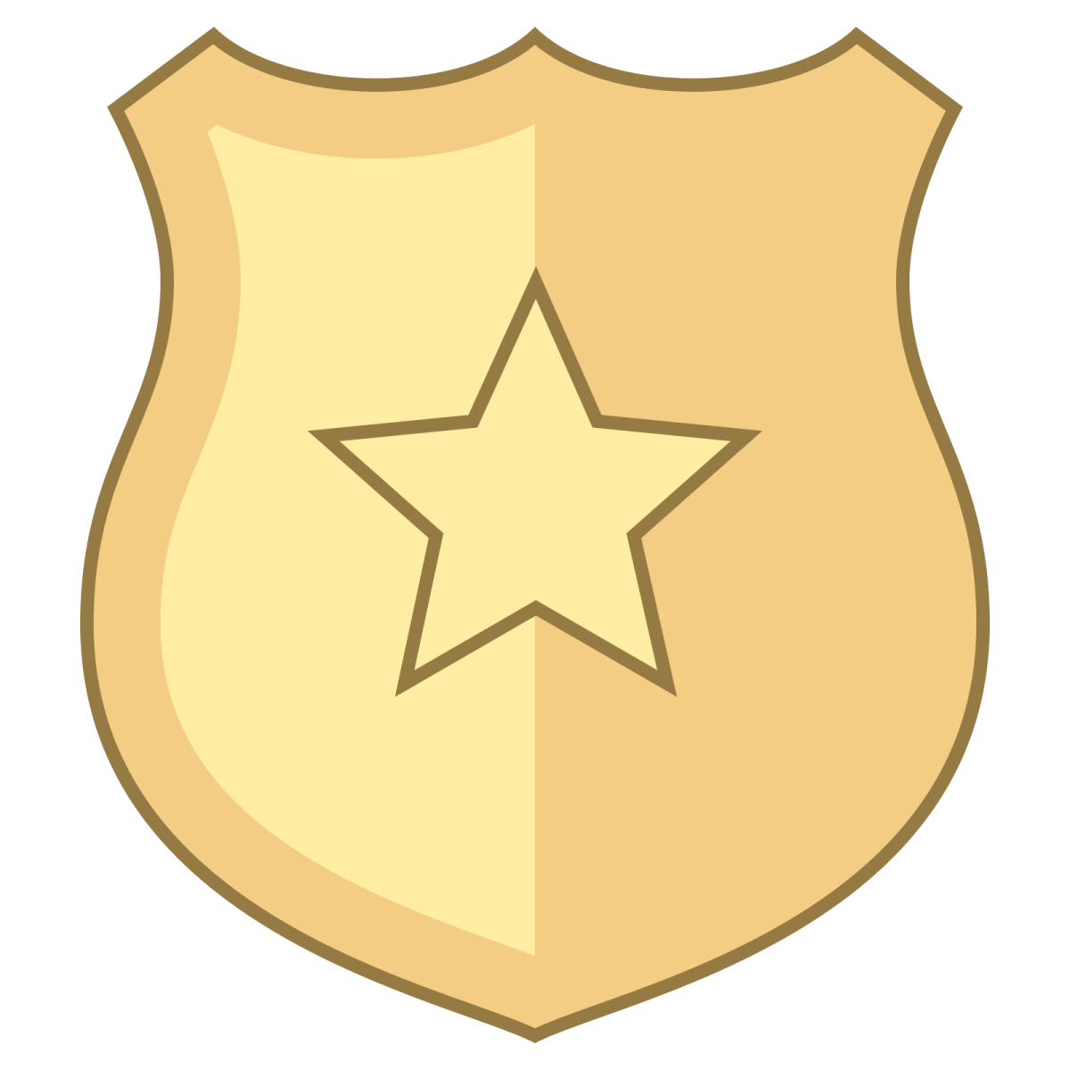 a police badge with a star