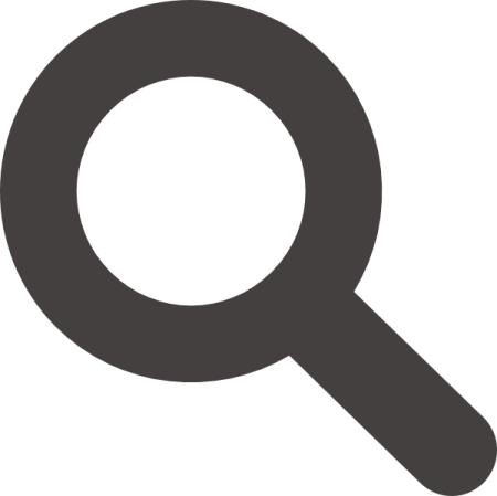 a black and white icon of a mag glass