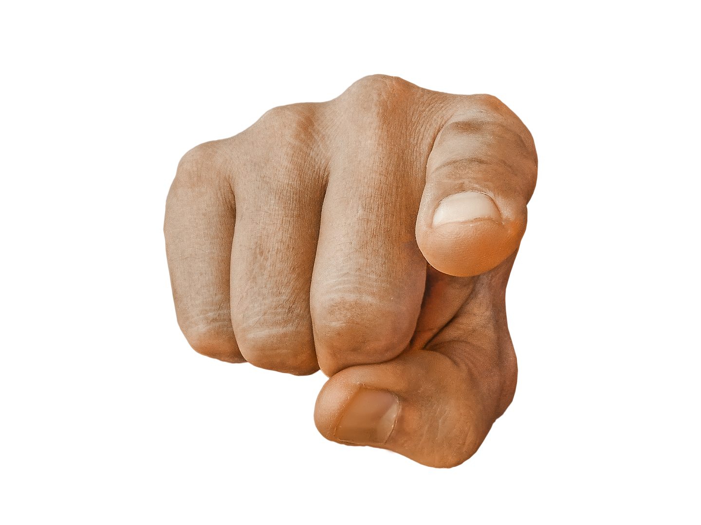 a close up of a fist on a white background