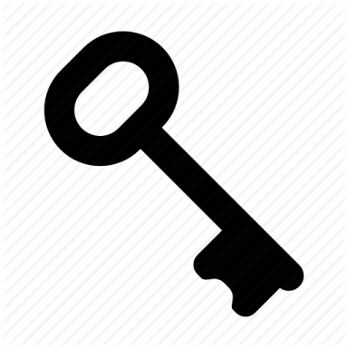 a black and white image of a key