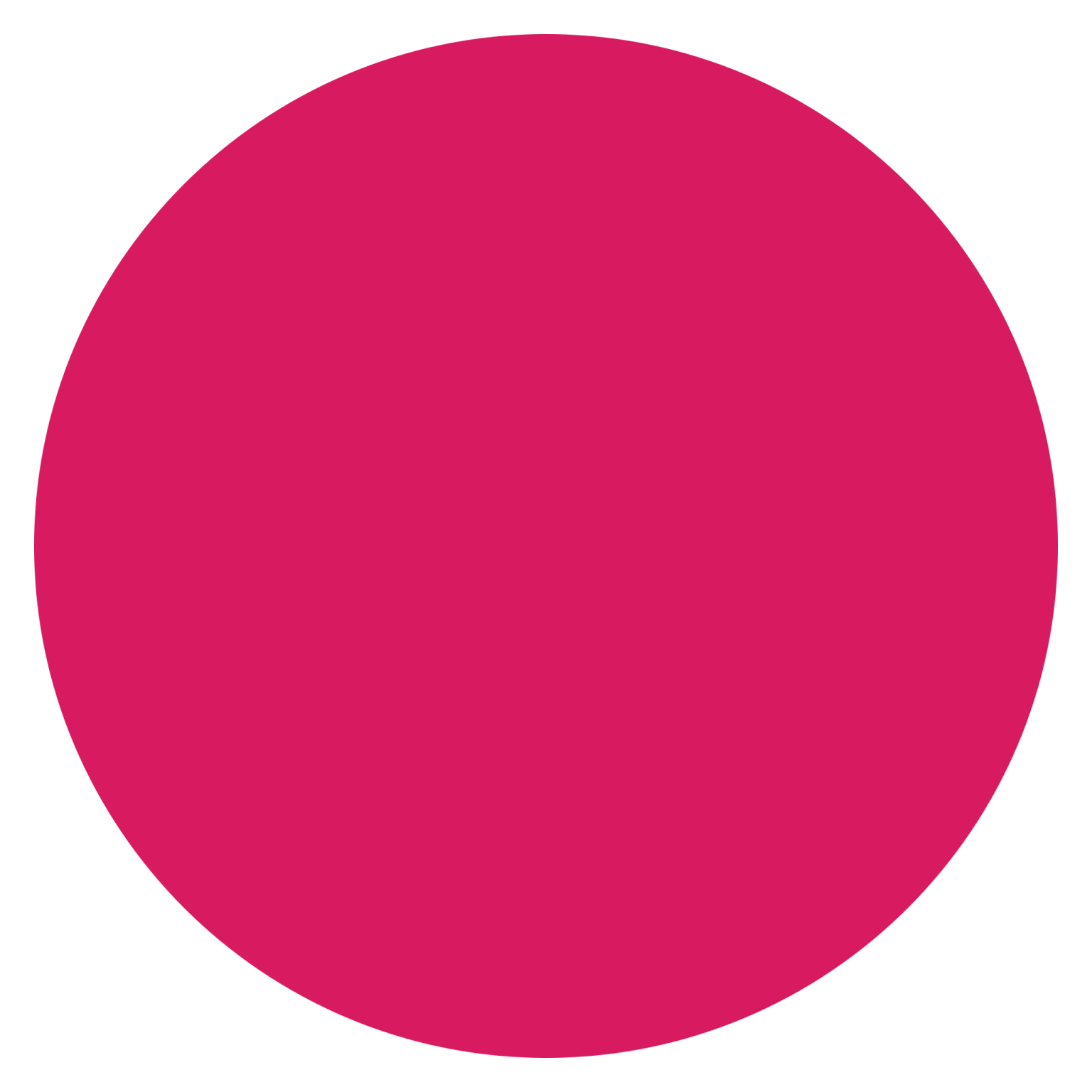 a red circle with a white background