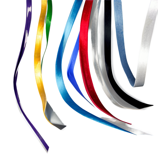 a bunch of colorful ribbons