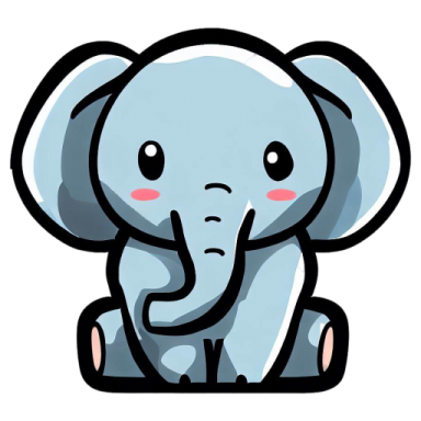 an elephant with a sad face