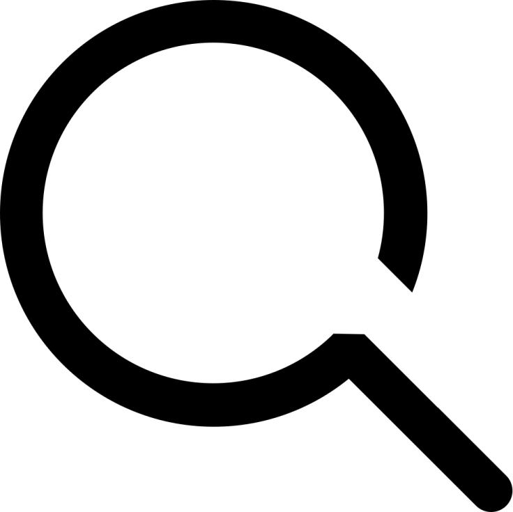 a black and white mag glass icon