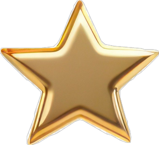 a gold star shaped foil balloon