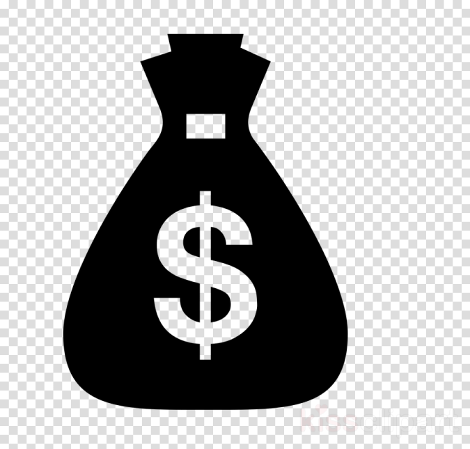 a money bag icon on a transparent background