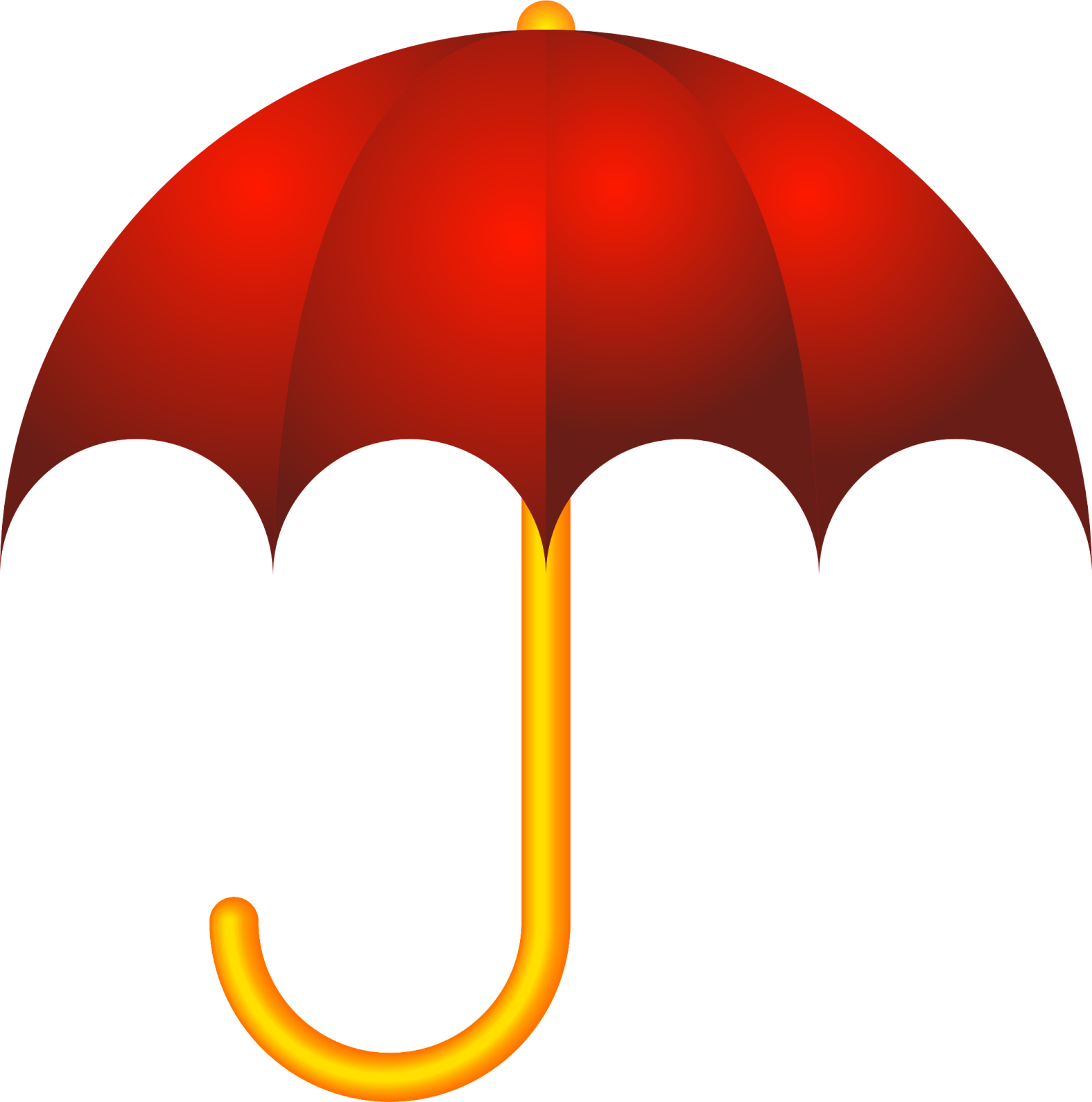 a red umbrella on a white background