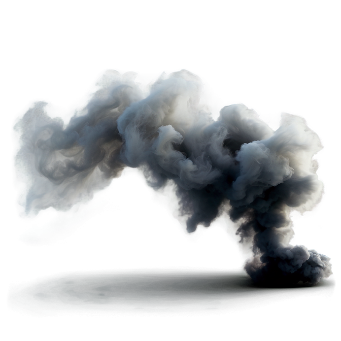 a black smoke cloud on a white background