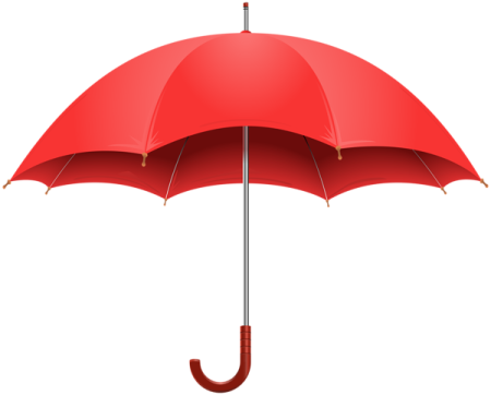 a red umbrella on a white background