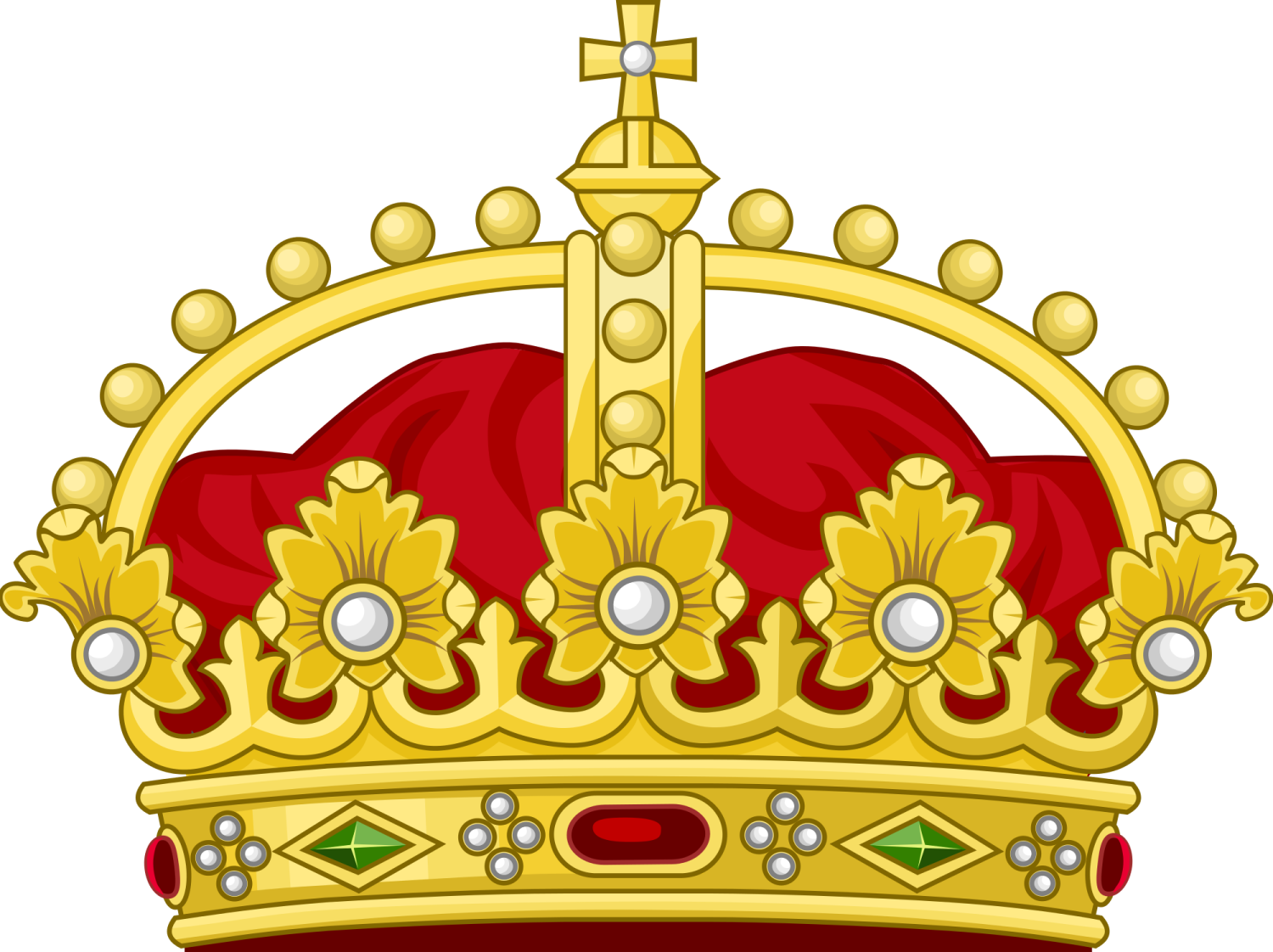a gold crown on a white background