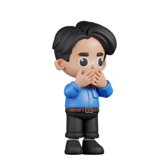 a figuri figure of a man in a blue shirt and black pants
