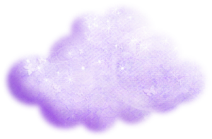a purple cloud on a white background
