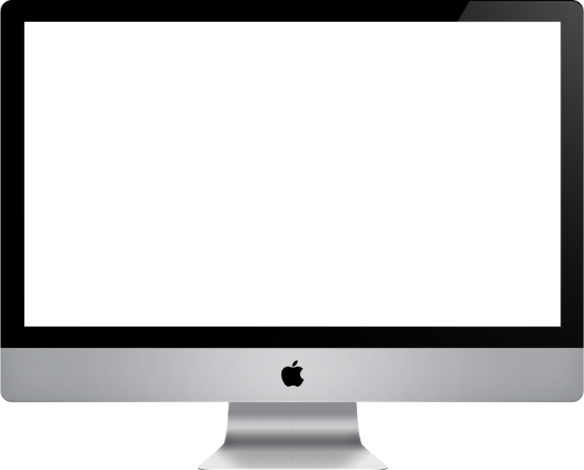 a computer monitor with a blank screen