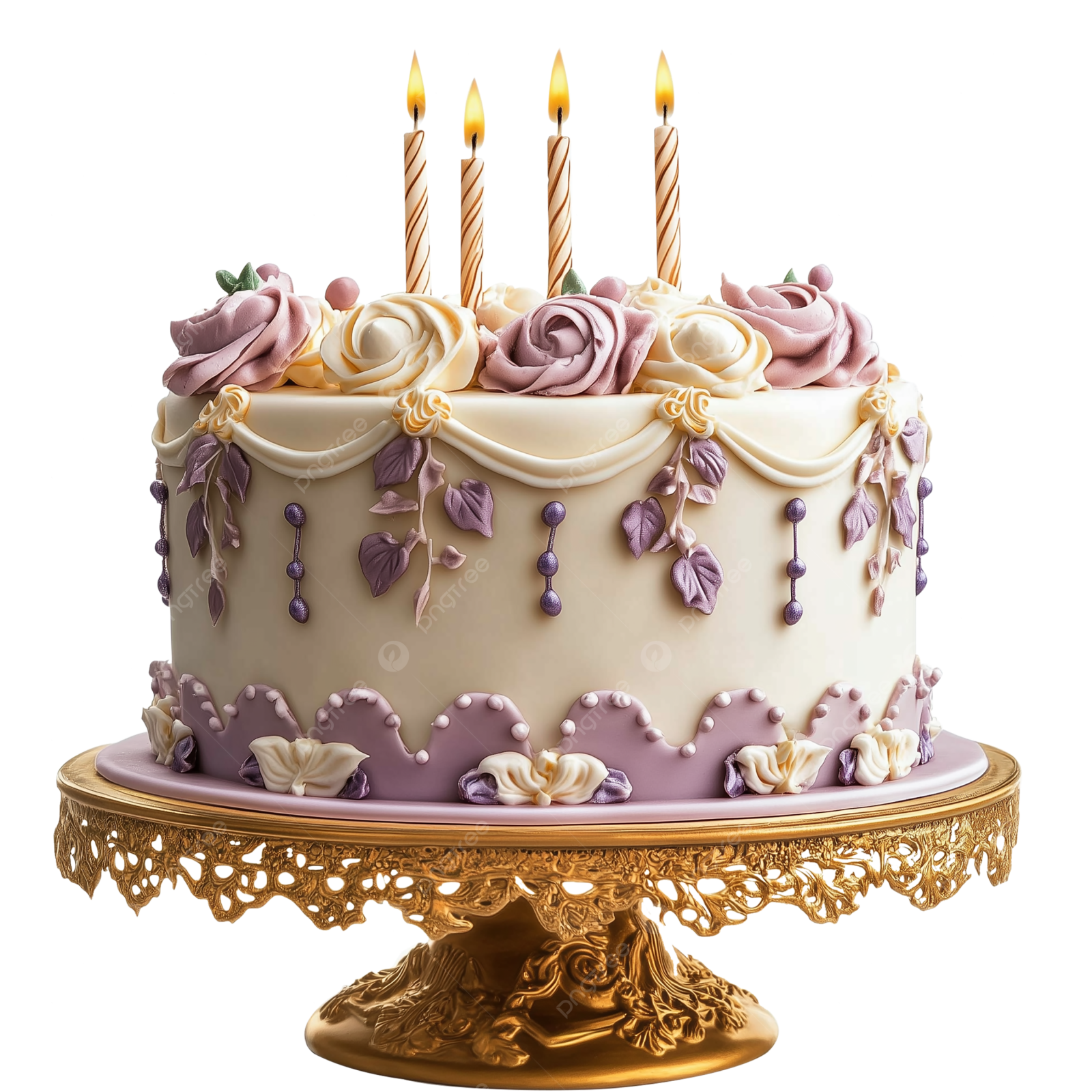 a cake with candles on top of it