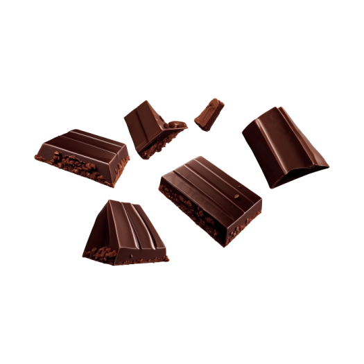 four pieces of chocolate