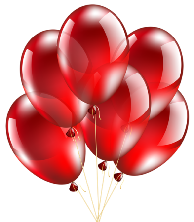a bunch of red balloons