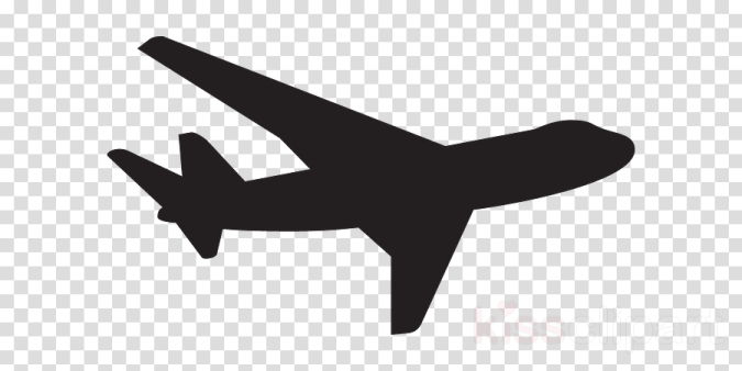 a black and white silhouette of an airplane