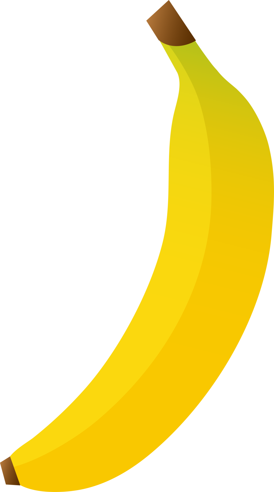 a banana on a white background