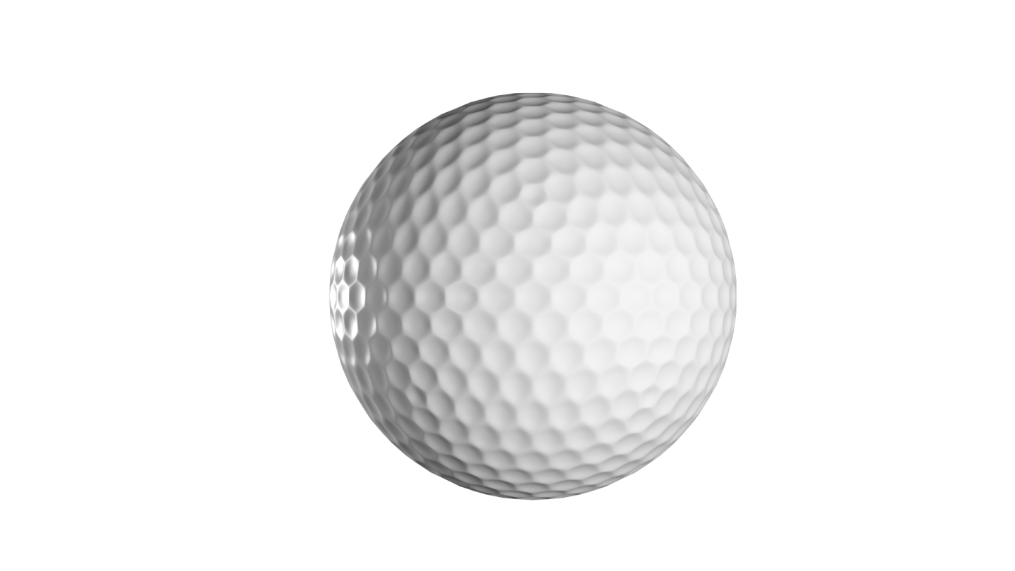 a golf ball on a white background