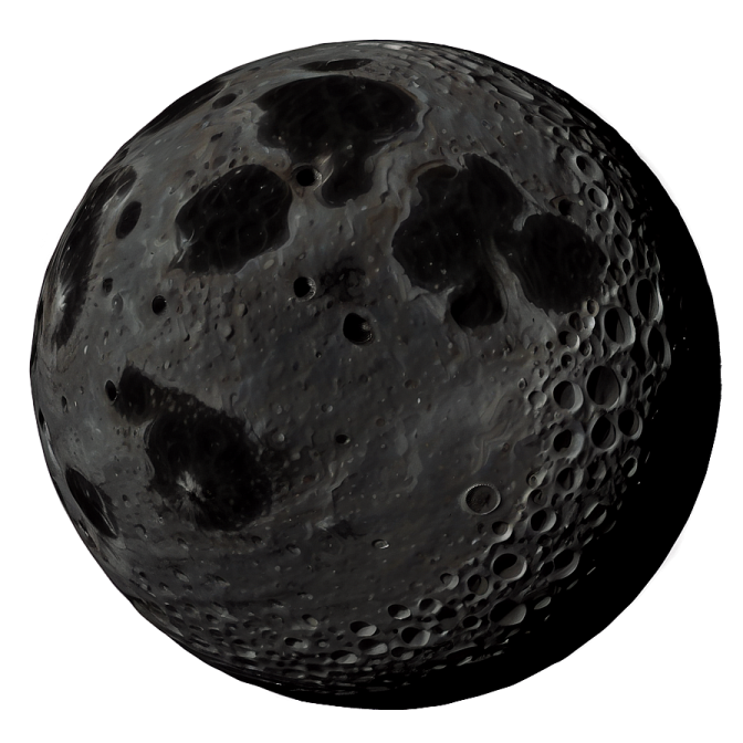 a black and white image of the moon