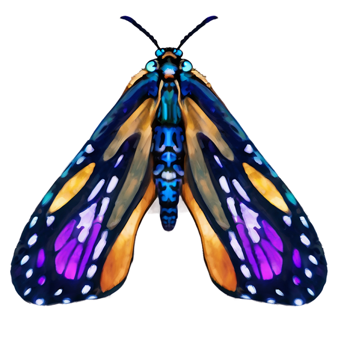 a colorful butterfly on a white background