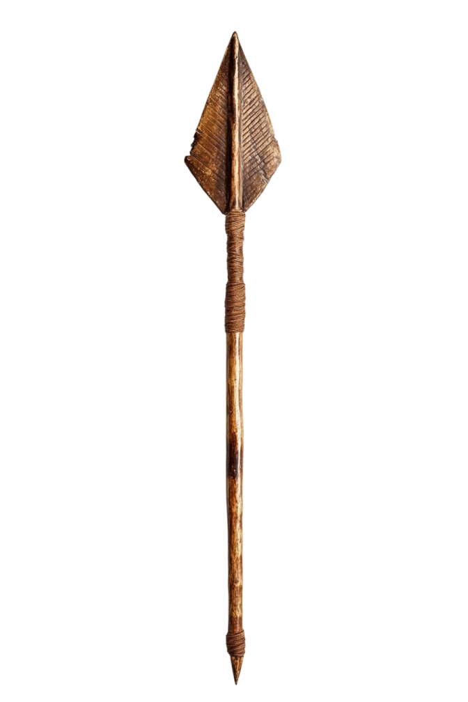 a wooden stick with an arrow on it