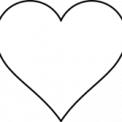 a black and white drawing of a heart