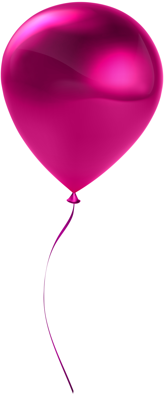 a pink balloon on a white background