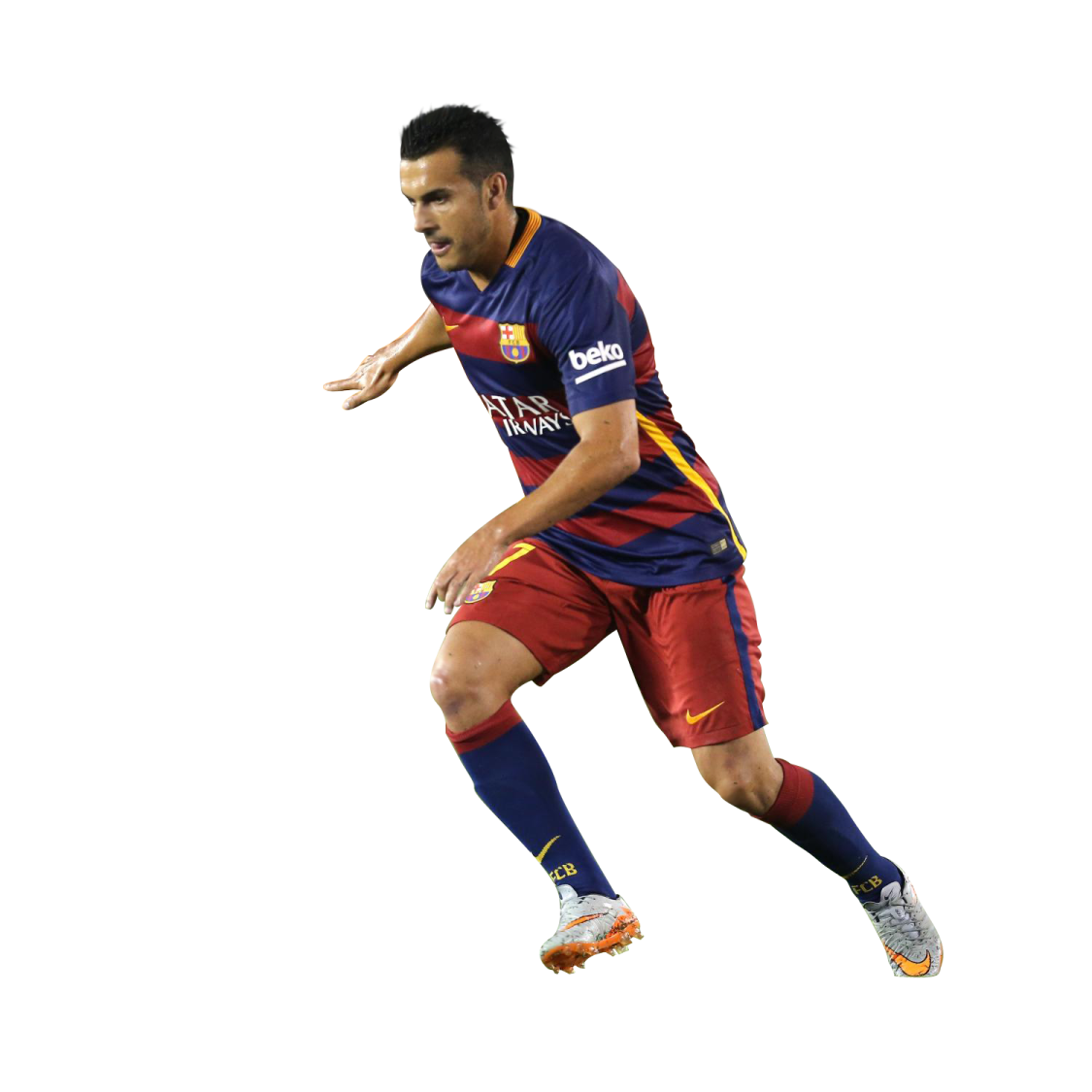 a soccer player is running with the ball