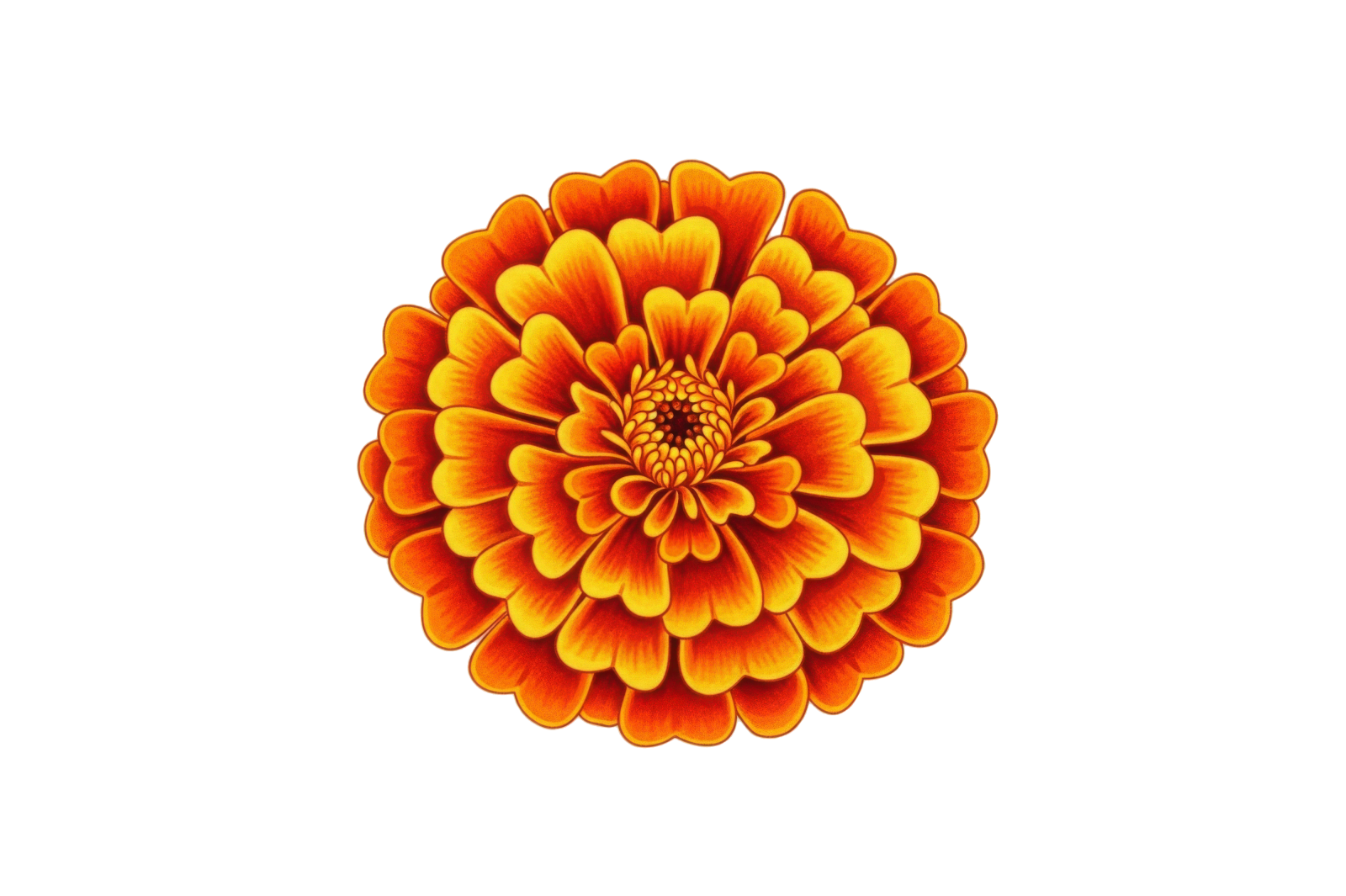 an orange flower on a white background