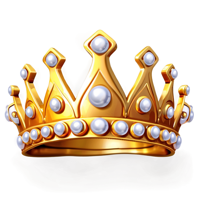 a golden crown with pearls on it