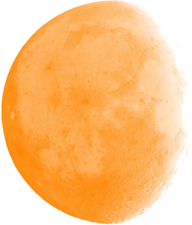 a yellow moon on a white background