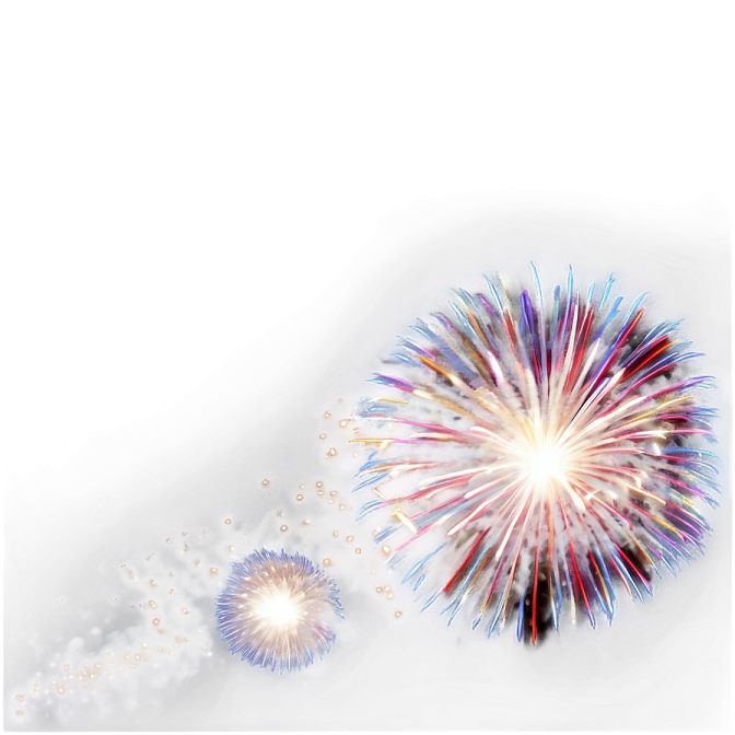 fireworks on a white background