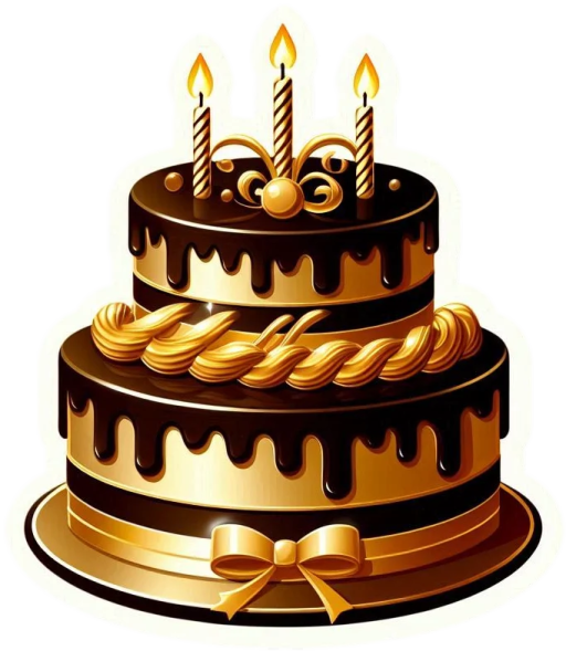 a birthday cake with candles on top of it
