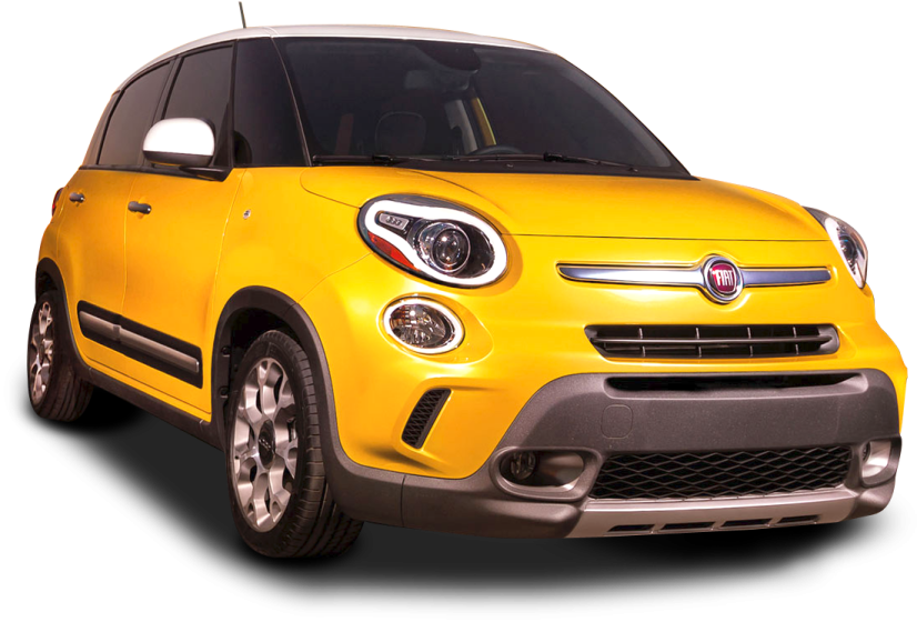the front end of a yellow car
