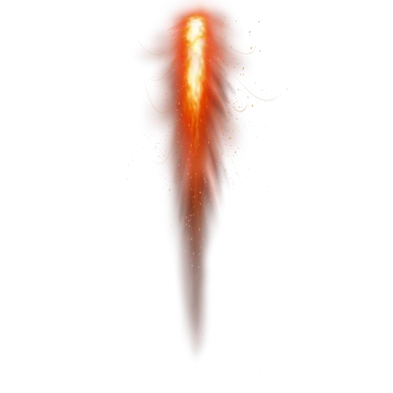 an orange fireball on a white background