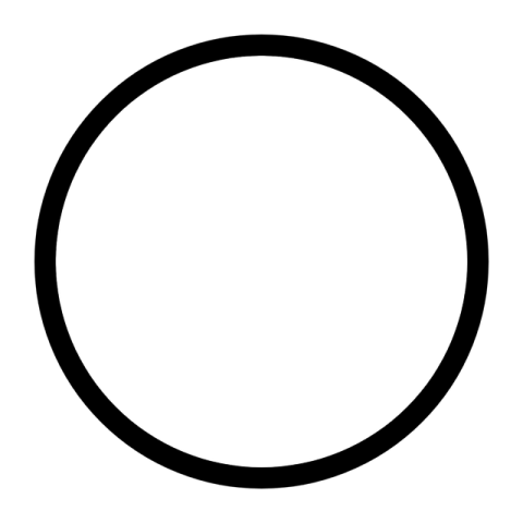 a black circle on a white background