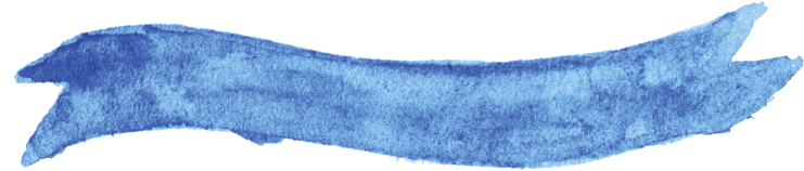 a blue paint brush stroke on a white background