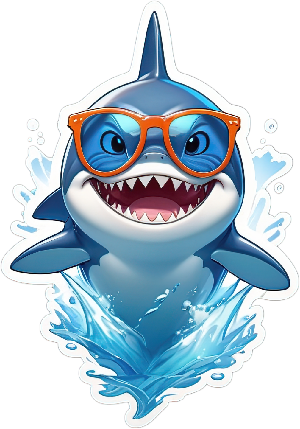 an image of a shark wearing goggles