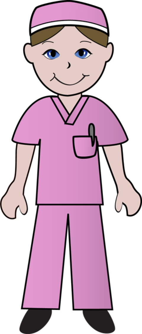a cartoon nurse with a stel