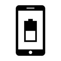 a black and white image of an iphone