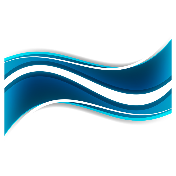 a blue wave on a white background