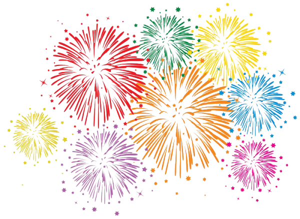 colorful fireworks clipart png