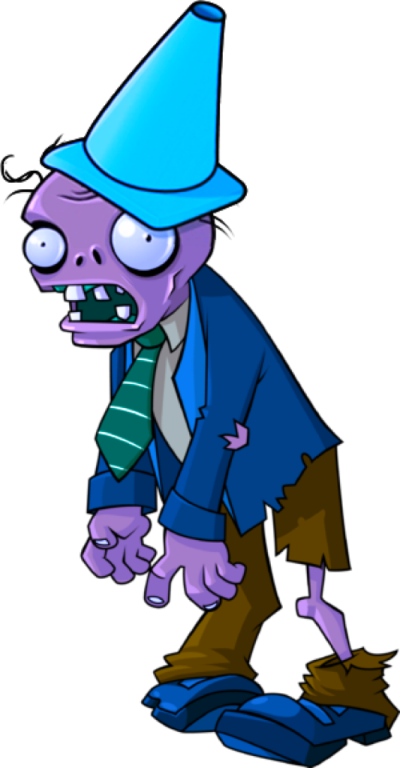 a cartoon character with a blue hat and tie
