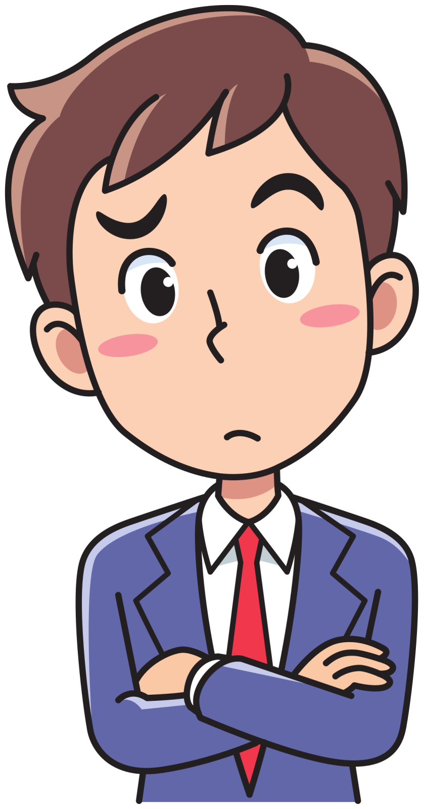 a man in a suit with his arms crossed