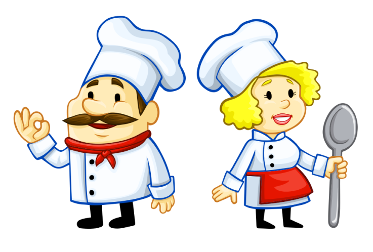 two chefs with a spoon and spat