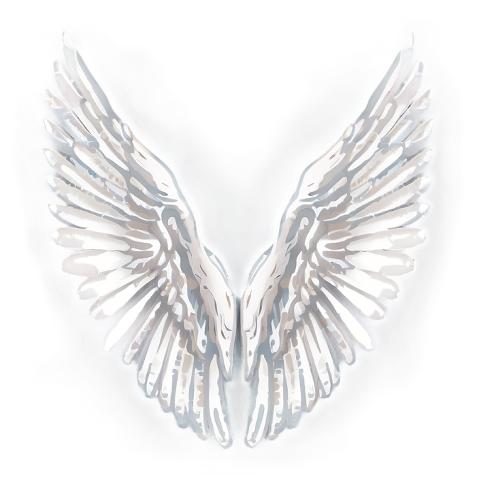 a pair of wings on a white background
