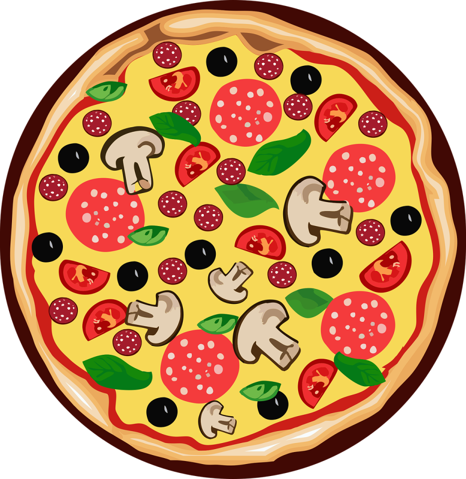 a pizza with mushrooms and mushrooms on it