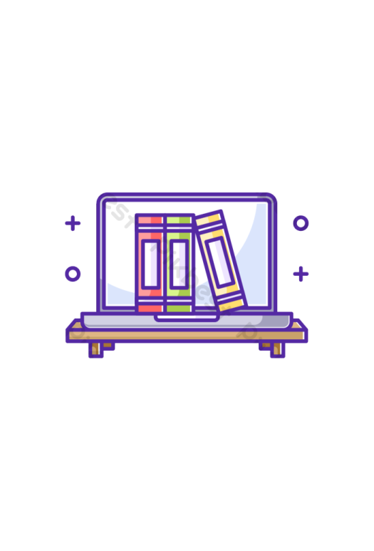a laptop with books on top of it
